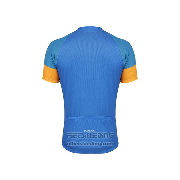 2021 Fietskleding de Marchi Geel Blauw Korte Mouwen en Koersbroek